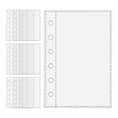 10pcs A7 6-Ring Binder Replacement Card Pages Card Protector Sleeves Sticker Book Transparent or Frosted Pages Replacement