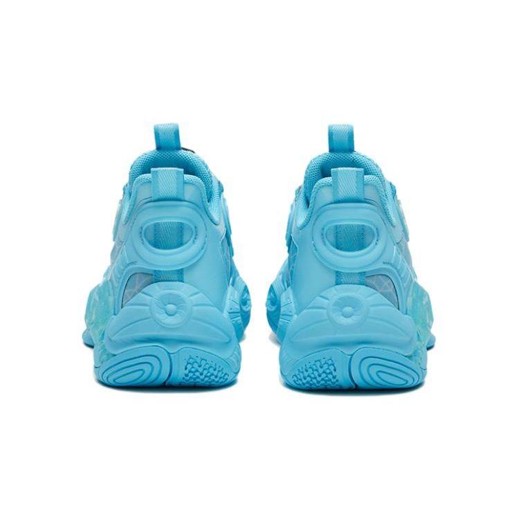 Anta Kids Asymmetric 2 Simple Comfortable Non-Slip Durable Mid-Top Basketball Shoes Kids Basketball Shoes Mercury-Blue 312321102H-5