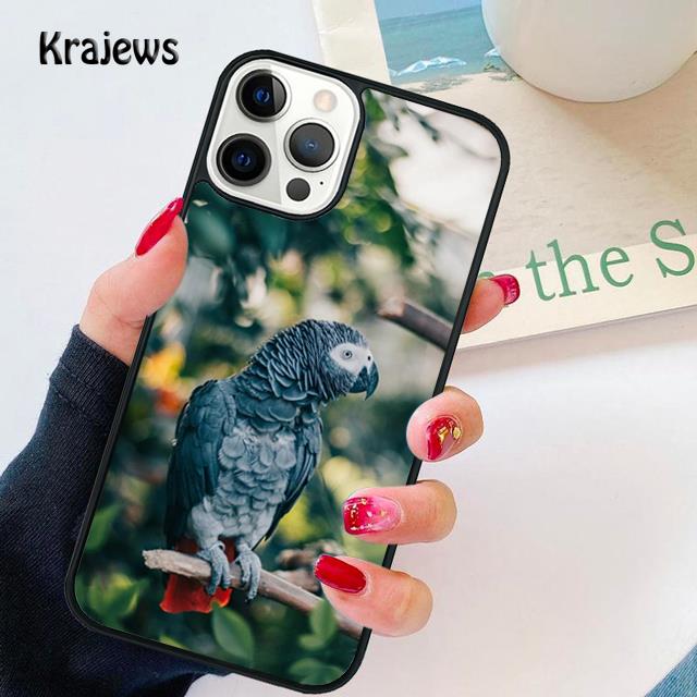 African Grey Parrot soft Phone Case Cover For iPhone 17 Air 16 15 14 plus 12 13 pro max coque Shell Fundas