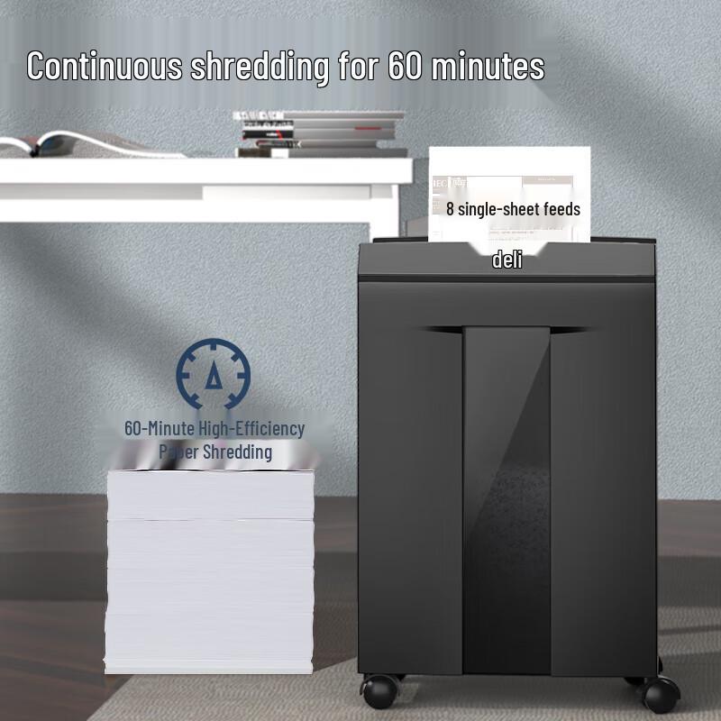 Deli 9919 7-Level High Security Commercial Paper Shredder CN plug (adapter included)