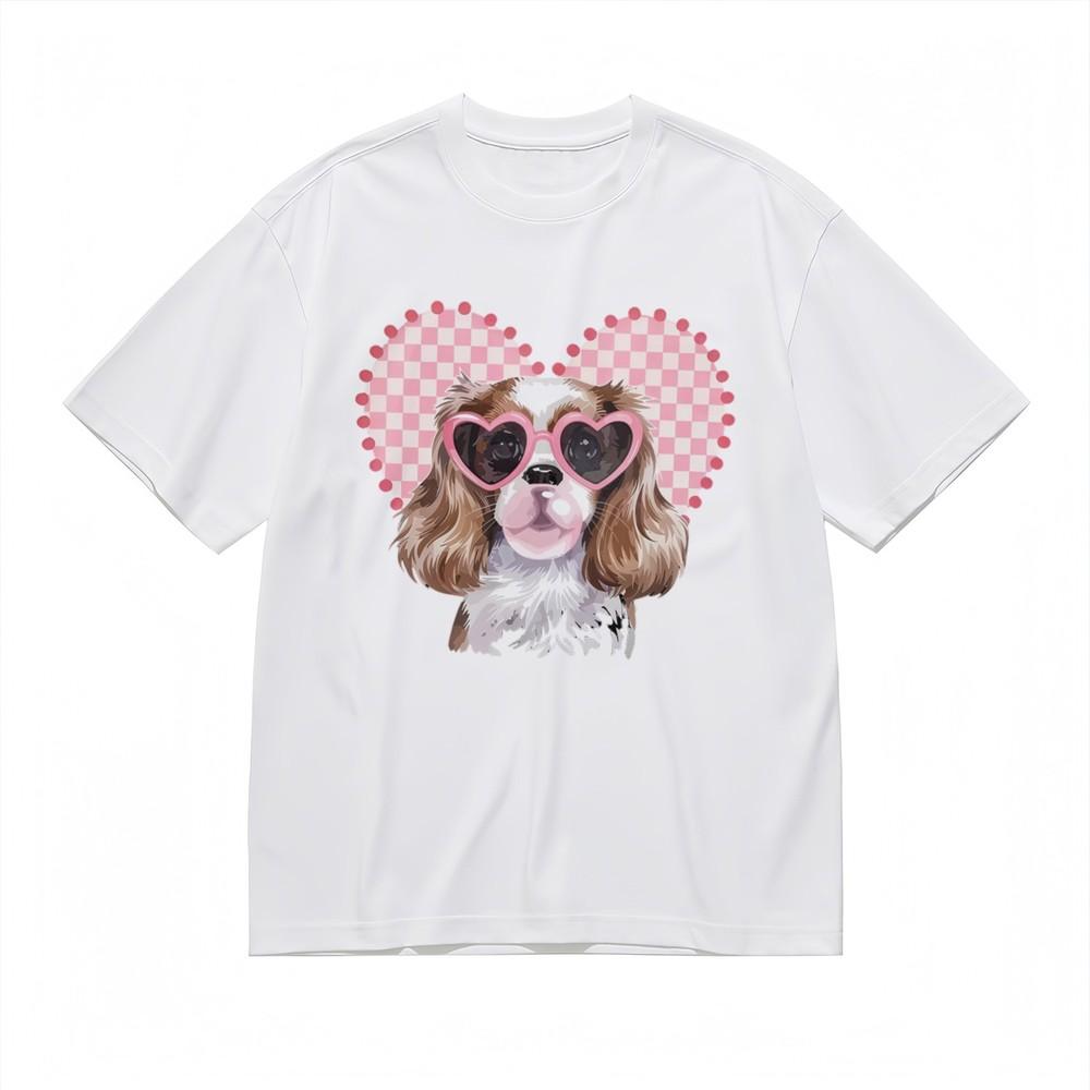 

Men s Fashion Comfy Breathable Classic T-Shirt Puppy Pattern Design Printed Tee L