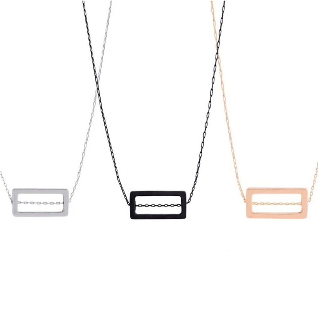 

Women s Layered Daily Square Point Necklace Silver