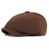 Herbst Winter Mütze Herren Damen Achteckige Mütze Dick Warm Corduroy Britisch Vintage Newsboy Mütze