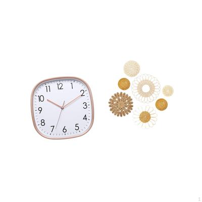 Vintage Digital Wall Clock Art with Rattan Woven Design Low Noise Practical Hanging Decor for Dining