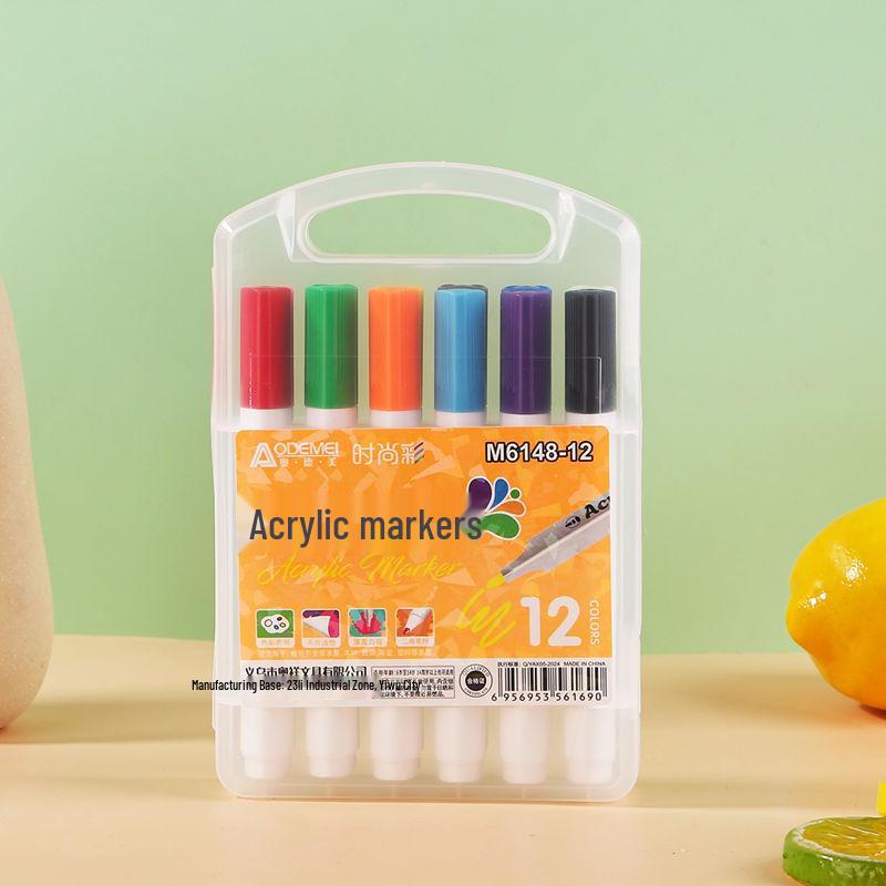 

Triangular Rod Acrylic Marker Pens - Available in 12, 24, 36, or 48 Colors for Students and Kids Art & Coloring