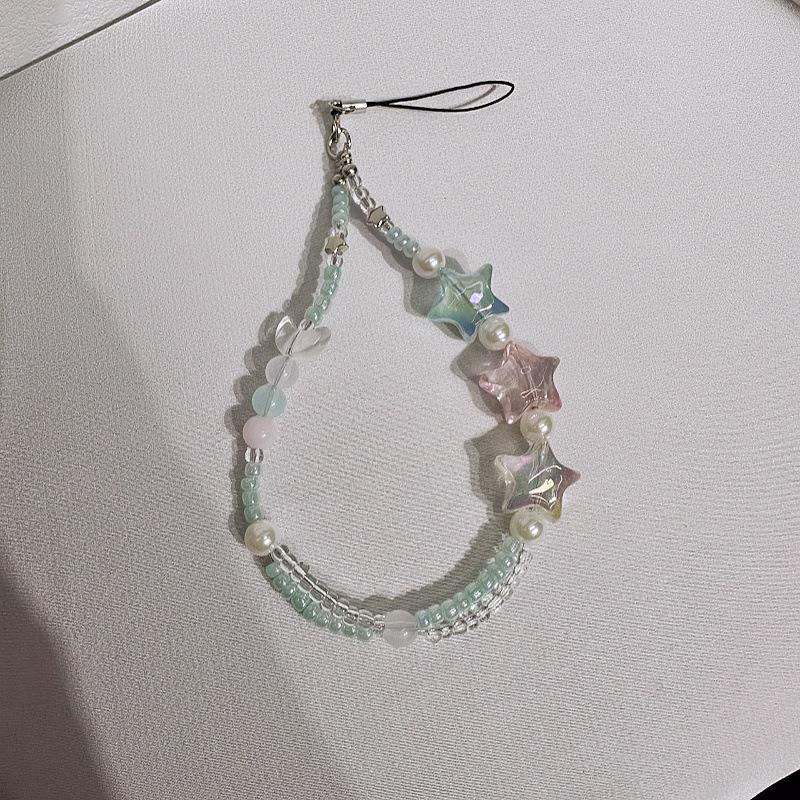 Korean Y2K Phone Lanyard Kawaii Heart Star Buttfly Style Phone Pendant Bear Sweet Cool Girl Phone Chain