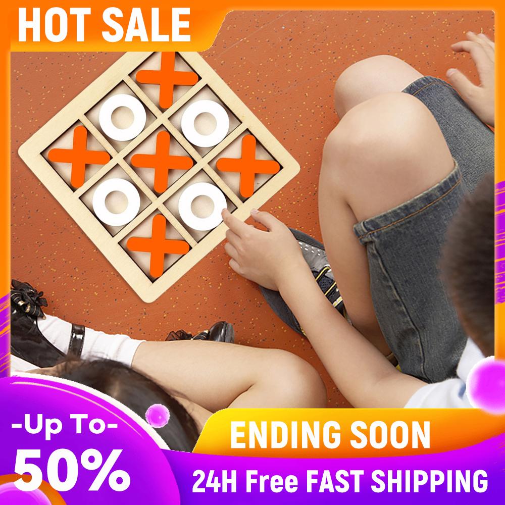 

3 PCS Classic XO Strategy Game Wooden Connect Board Games Strategic Toys XO Noughts and Crosses Game for Family Entertainment China Mainland