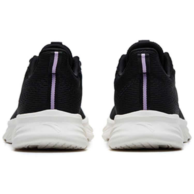 Anta Cushioning Slip Resistant Abrasion Resistant Breathable Lightweight Low Top Running Shoes Women's Black Gray 122235571-1