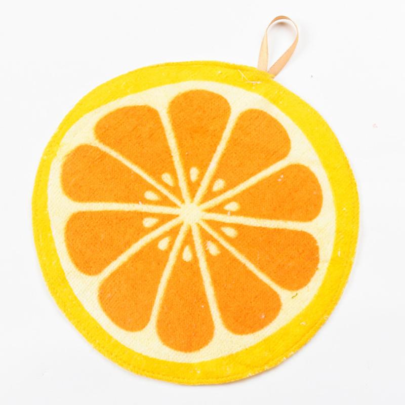 Hand  Towels Cartoon Fruit Pattern Soft Absorbent Hanging Kitchen Bathroom Hand Towels