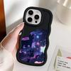 Case for iPhone 16 Pro Max XR 17 Air 15 Plus 8 13 11 12 14 Soft Phone Cover Black Cat Starry Night