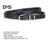 Women Belt Adjustable Multi Holes Design Thin Belt Faux Leather Pin Buckle Belt Solid Color Jeans Pants Belt Costume Accessories