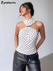 New Polka Dot Spaghetti Strap Vest Top - Slim Fit Bodycon Cami