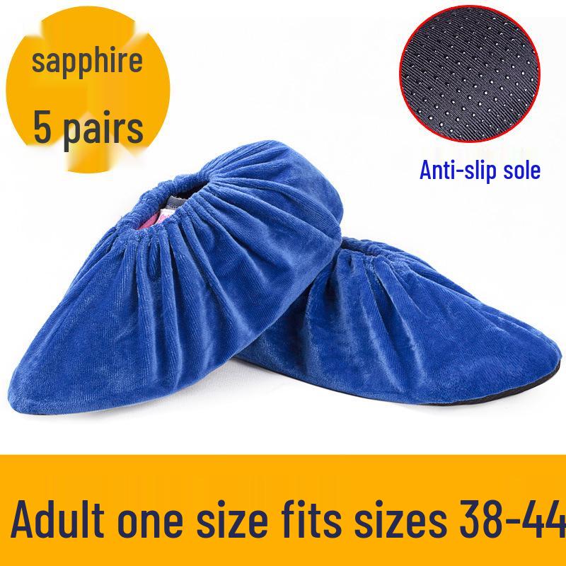 Washable Non-Slip Velvet Shoe Covers for Adults & Students - Ideal for Household & Computer Classes