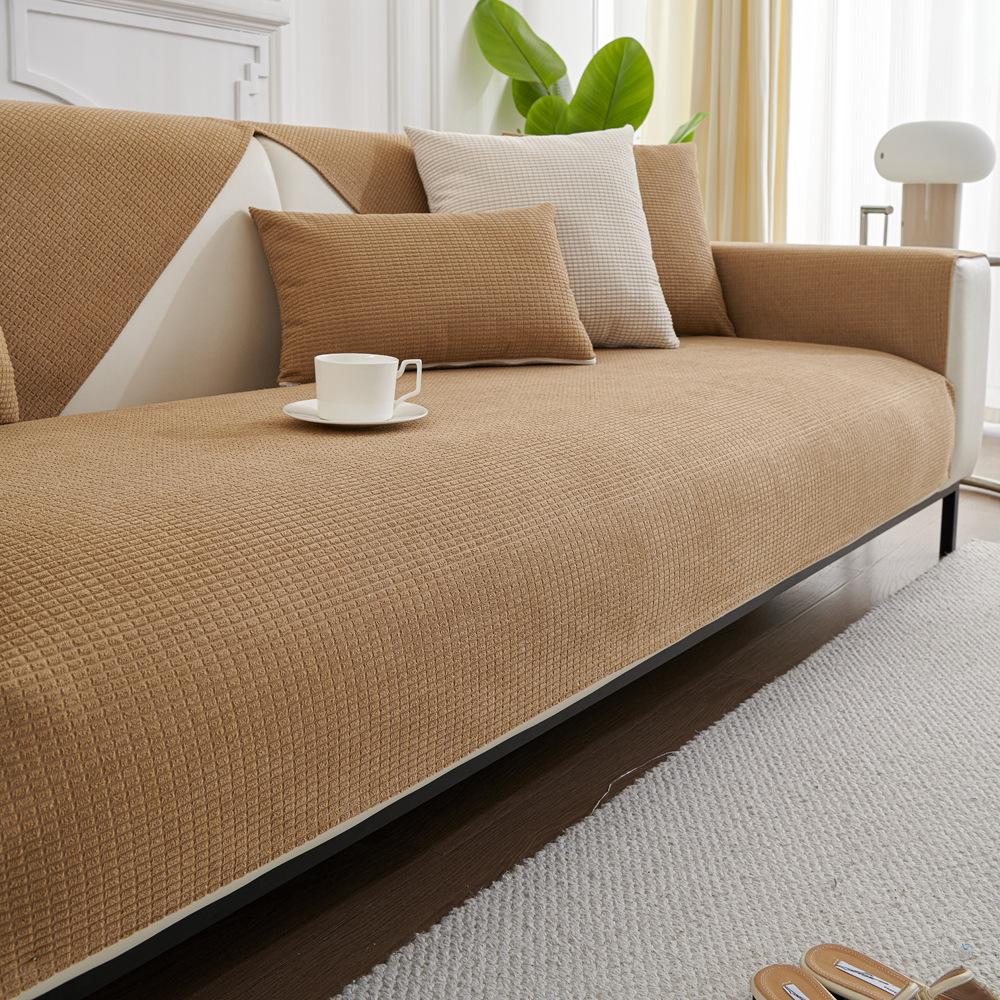 Waterproof Corn Velvet Sofa Cushion Four Seasons Universal Non-Slip Seat Cushions Anti-Scratching Sofa Cover Cover Cloth
