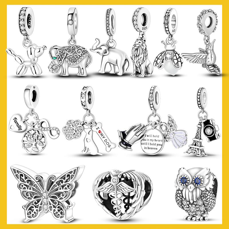 Brand New Authentic Original Copper Metal Charm Bead Components Bead Components Dog Cat Butterfly Pendant Bead Component Designed For Woman High