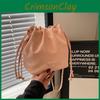 Stylish Korean Fashion Bucket Bag For Women Featuring Chain Strap And Casual Design