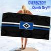 Hamburger Sv Print Beach Towel, Large Soft Quick Dry Towel for Beach Camping Swimming