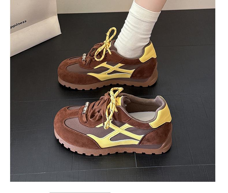 

2025 осень новинка обувь Форрест Гамп увеличение внутренней высоты мягкая кожа цветовая гамма дышащая платформа повседневная обувь универсальная немецкая тренировочная 40 темно-коричневого