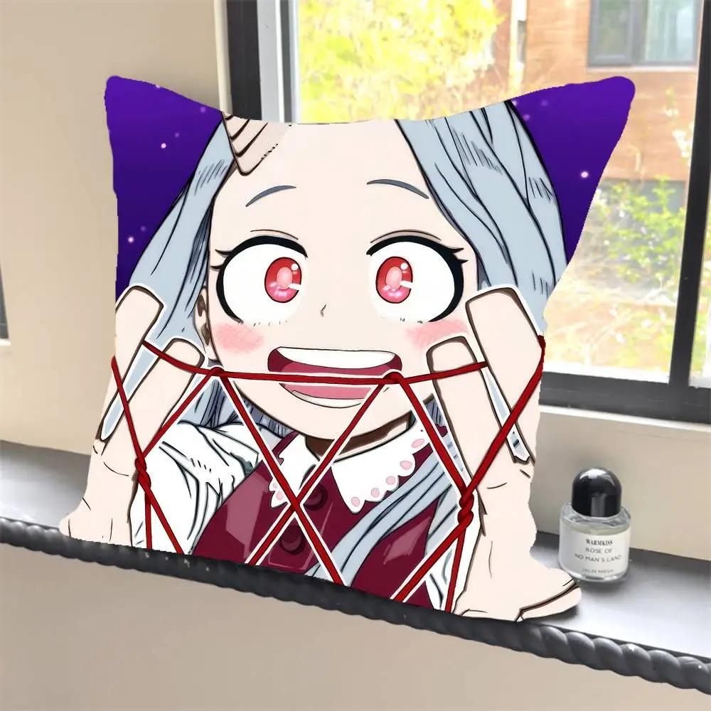 Eri HEISS Japanischer Anime My H-Hero Academia SÜSS Kissenbezug Quadratisches Kissen Schlafzimmer Sofa Freizeit Komfortkissen Heimdekoration