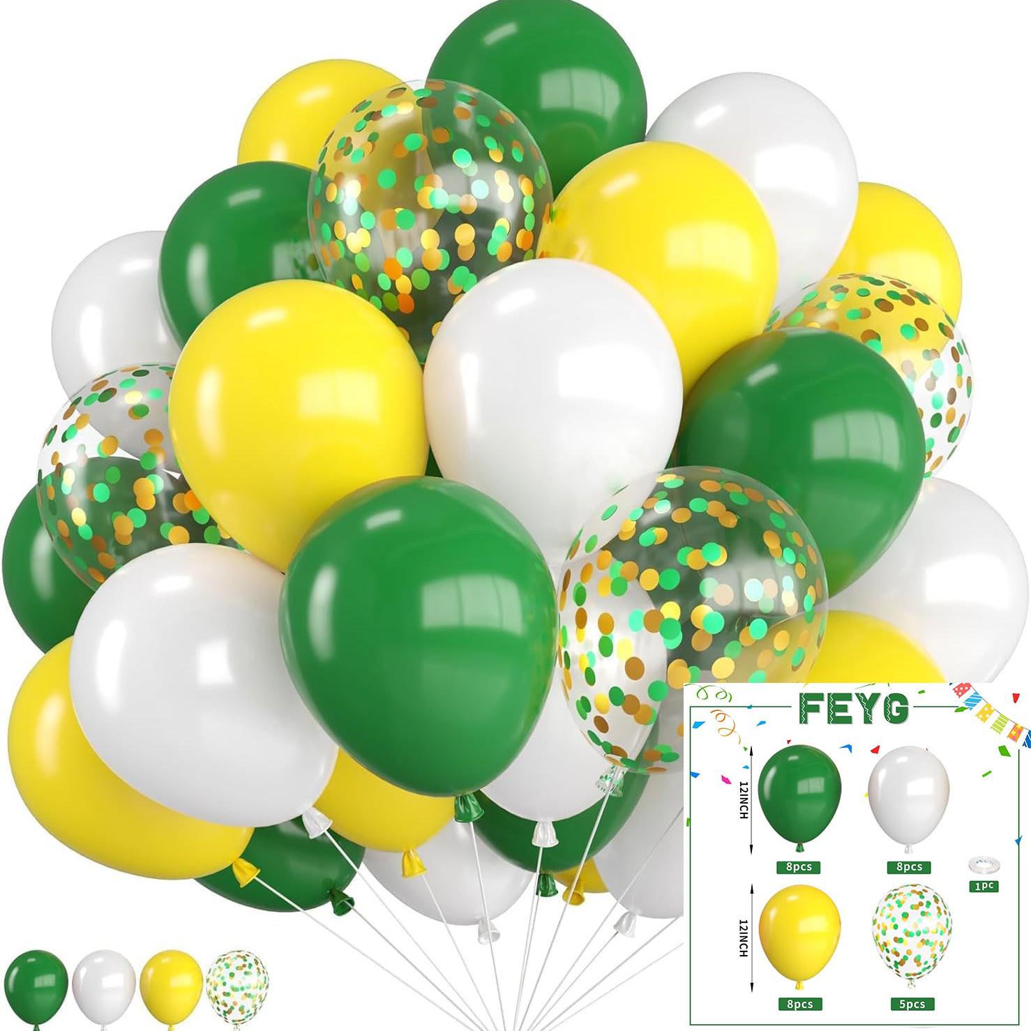 Super Bowl Themed Green & Brown Sports Balloon Decorations