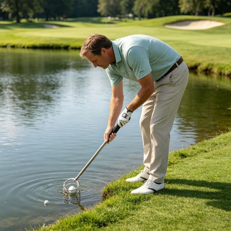 Metall-Golfballsammler Teleskopdesign Mit Sicherem Griff Für Einfaches Einsammeln Während des Spiels