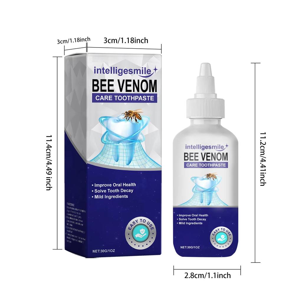 Bee Venom Oral Care Toothpaste Deep Cleaning Stubborn Teeth Stains Relief Discomfort Promote Gum Health White Toothpaste
