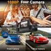 360° Parking Monitor Car Dash Cam 3/4 Channels Video Recorder 1080P Car DVR Front inside Rotatable and Rear View Night Vision