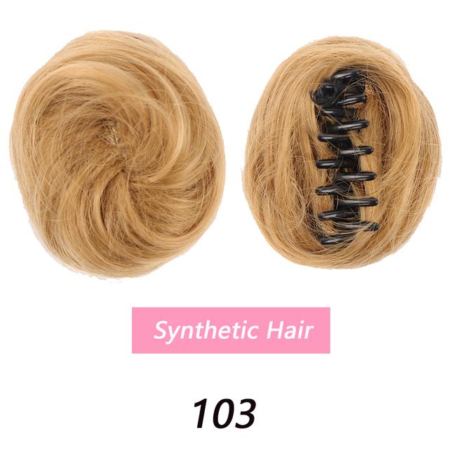 LUPU Synthetic Hair Bun Claw On Chignon Scrunchy Hairpieces PonyTail Chignon For Women Hair Extensions High Temperture Fiber