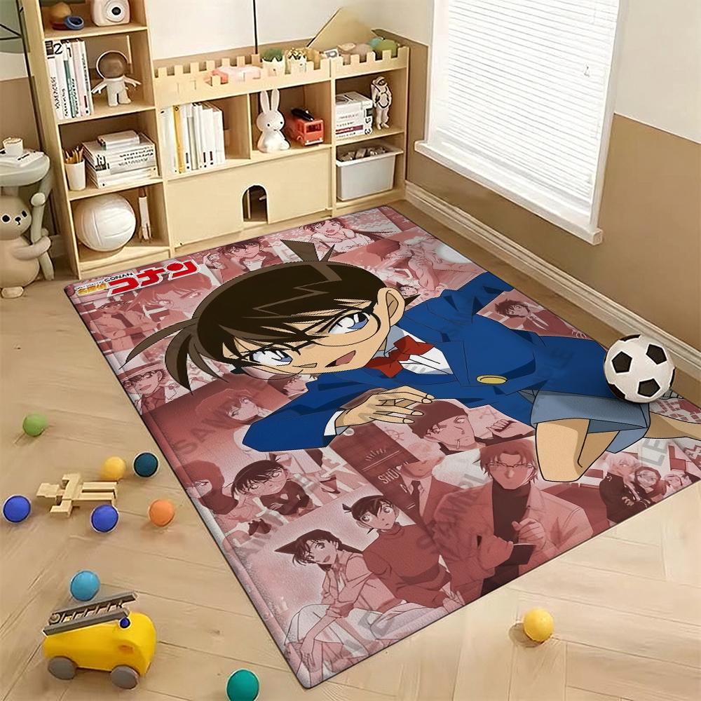 Detective Conan Anime Adventure Patterned Rug Absorbent Nonslip Carpet For Study Reading Area Home Party Decor Christmas Gift