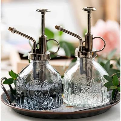 Ny präglad glas lufttryck trädgårdsskötsel special retro liten burk desinfektion vattenflaska hushålls glassprayflaska