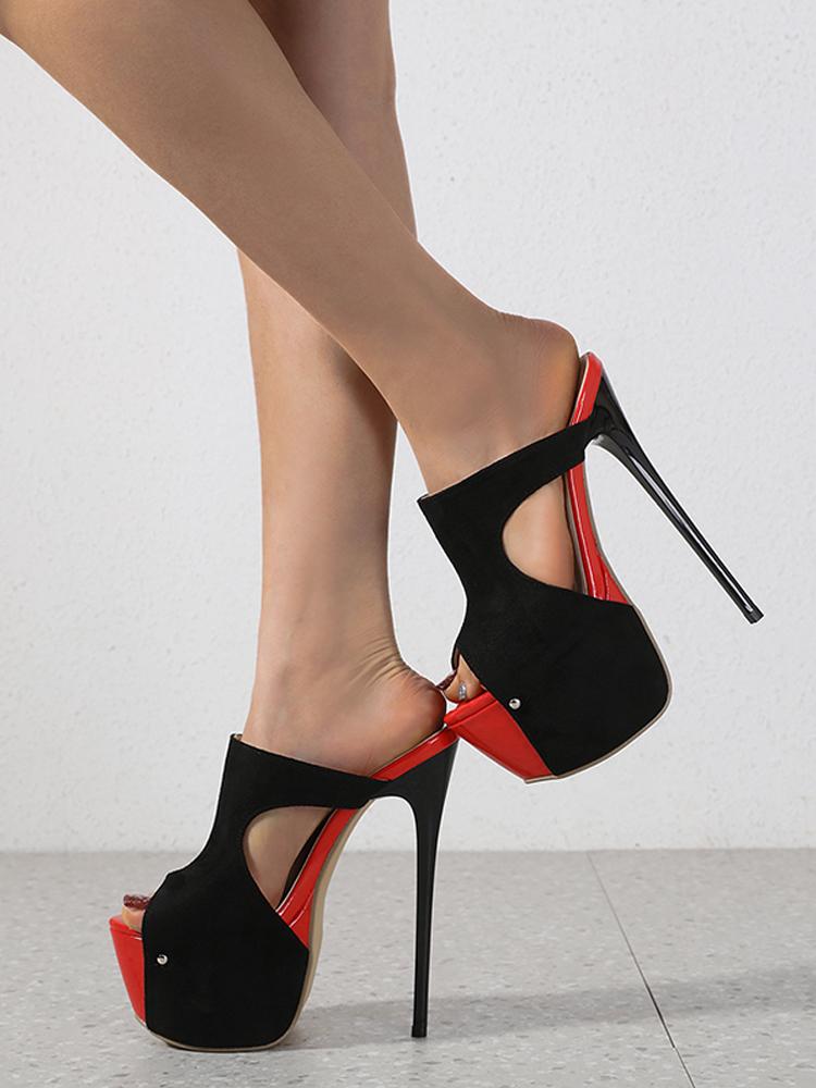 Eilyken Summer High Heels Women Slippers Female Pumps Slide Shoes Size 35-42