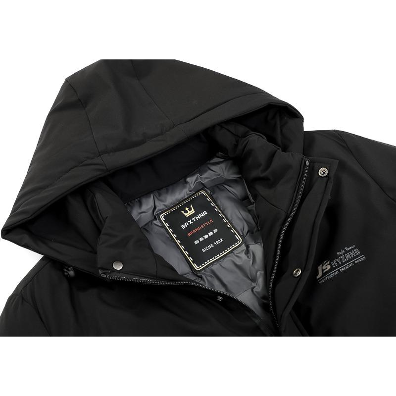 Wintermantel mit Baumwollpolsterung, mittellanger Mantel mit Baumwollpolsterung für mittleres Alter, Baumwolljacke für Väter, lässiger Wintermantel