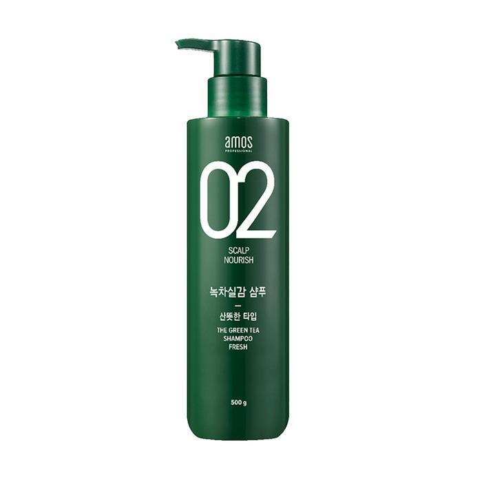 

AMOS Green Tea Shampoo for Oily Scalp, Refreshing Type, 500g (9965076)