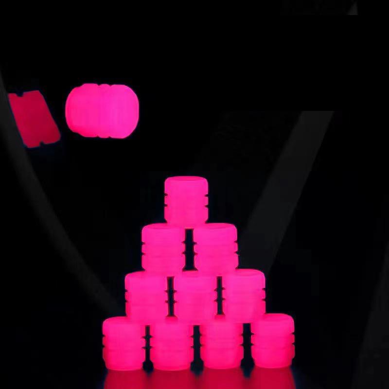 4PcsColorful Car Luminous Tire Valve Cap Fluorescent Night Caps Motorcycle Bike Night Glowing Cap Decor Nozzles Tyre Accessories