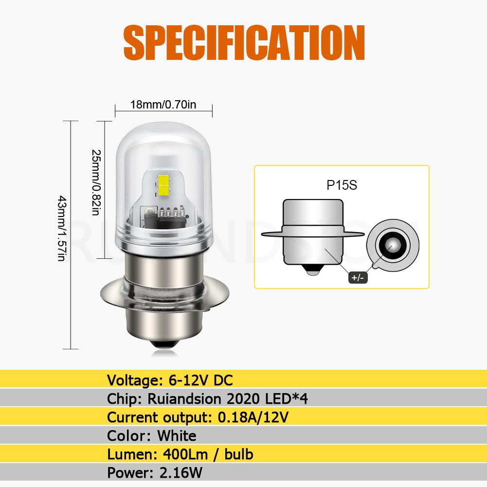 H6M P15S P26S LED Motorcycle Headlight BA15D Car Motorcycle Bulb Turn Signal Headlight Lamp Auto For Truck High Brightness Light