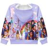 36378 Kids Girls KATSEYE Printed Long Sleeves Hooded Zipper Coat Jacket