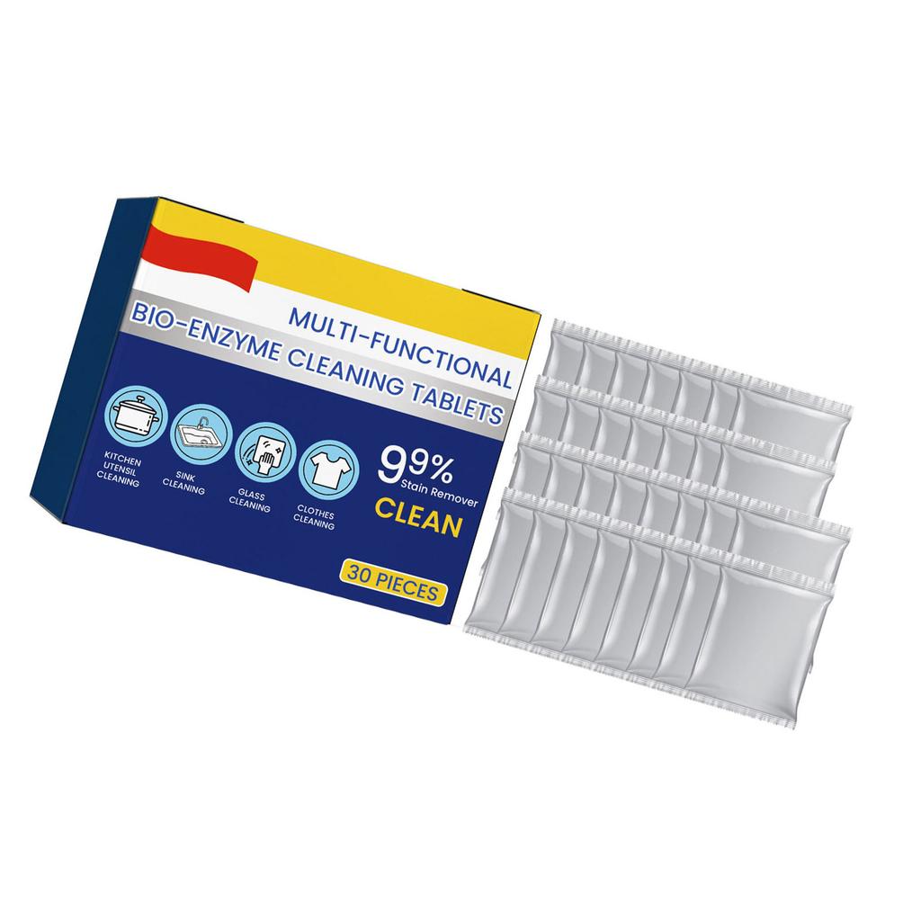 Multi-functional Bio-enzyme Cleaning Tablets Washing Machine Laundry Cleaning Effervescent Tablets Fabrics Clothes Clean