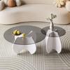 Dunzhu Tempered Glass Coffee Table Set