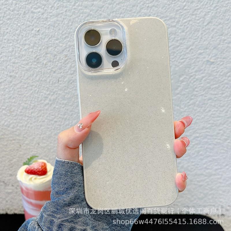

New IMD Candy Colored Glitter Phone Case Suitable Apple 16Promax Minimalist 15 High-end Protective 14 iPhone 14 PRO MAX