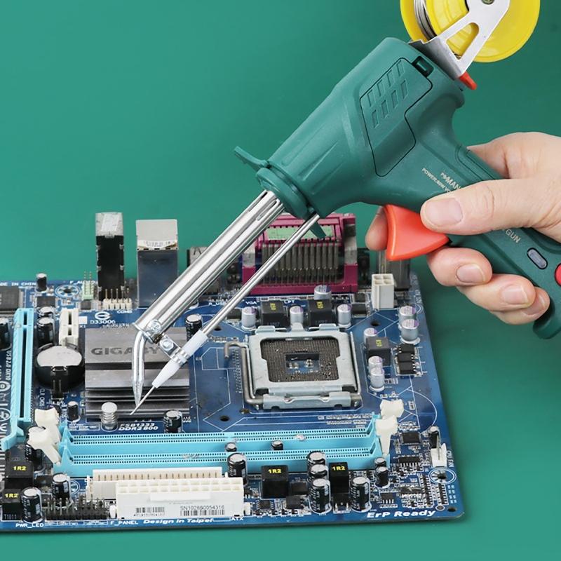 110V / 220V 60W Handheld External Heating Soldering Gun with Bracket Electric Soldering Iron Send Tin Gun Welding Repair Tool