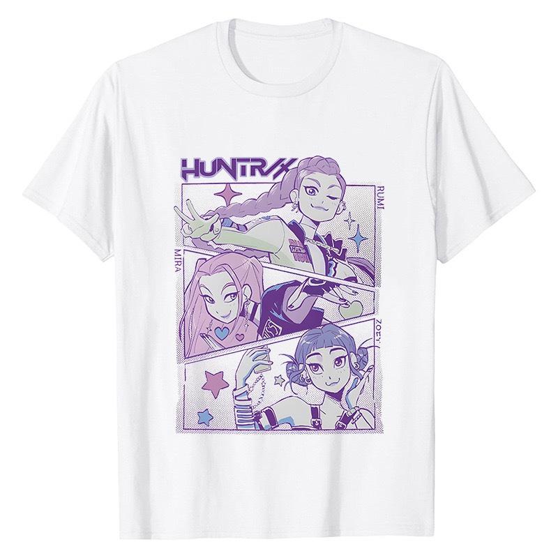 LUXEON Kpop Demon Hunters T Shirt Short SleeveT-shirt Cute Harajuku T Shirt