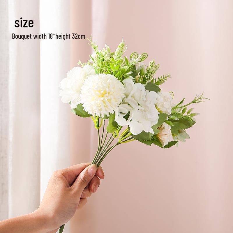 Silk Rose Flower Arrangement for Dining Table or TV Cabinet