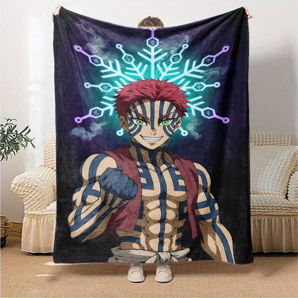 1pc Demon Slayer2 Blanket, Gift, for Men and Women, Soft Blanket, Good for Sofa Bed Couch Travel, Lightweight Flannel Blanket