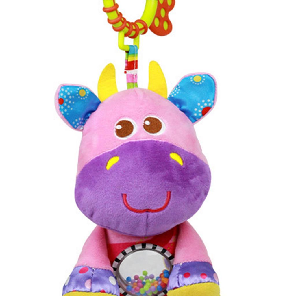 Cute Baby Hanging Rattle Toy, with Sound, Activity Wind Chimes Colorful Plush Toys for Cribs