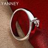 New 925 Silver Simple Exquisite Heart Pendant Ring Jewelry Women Gift Accessories Party Fashion