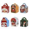 Christmas Goody Gift Boxes Xmas Treat Boxes Paper Candy Boxes for Kids Party