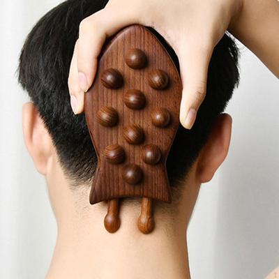 Wooden Massage Brush Wood Tool Family Gift Muscle Relaxation Body Massager Handheld for Neck