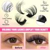 Cluster Lashes Individual Eyelash Extensions Mixed Length Full Volume Lightweight for Glam Look Occasions