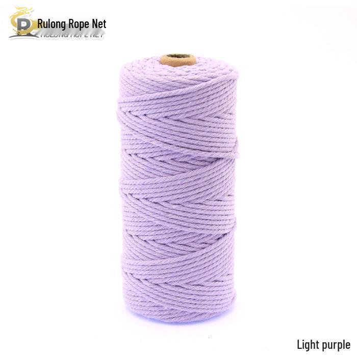 3mm Color Cotton Rope for DIY Handmade Tapestry, Weaving, and Drawstring Projects