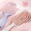 Hollow Out Vent Hair Brush For Quick Drying Scalp Massage Comb Flexible Detangling Brush For Wet And Dry Hair Styling Tool